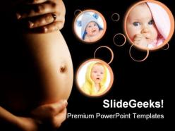 Pregnancy concept family powerpoint backgrounds and templates 0111