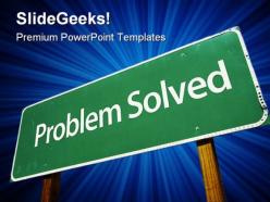 Problem solved business powerpoint templates and powerpoint backgrounds 0811