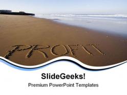 Profit over beach powerpoint templates and powerpoint backgrounds 0811