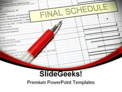 Project final schedule business powerpoint templates and powerpoint backgrounds 0711