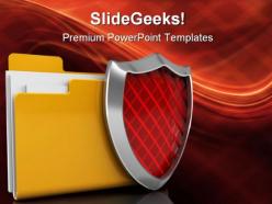 Protected folder security powerpoint templates and powerpoint backgrounds 0211