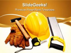 Protection equipment construction powerpoint templates and powerpoint backgrounds 0711