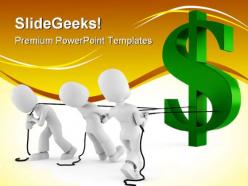 Pulling the dollar finance powerpoint templates and powerpoint backgrounds 0311