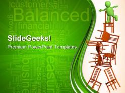 Puppet balancing business powerpoint templates and powerpoint backgrounds 0411