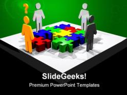 Puzzle idea business powerpoint templates and powerpoint backgrounds 0511