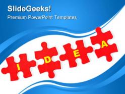 Puzzle idea business powerpoint templates and powerpoint backgrounds 0811