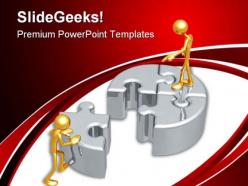 Puzzle leadership powerpoint templates and powerpoint backgrounds 0511