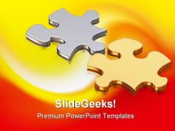 Puzzle pieces business powerpoint templates and powerpoint backgrounds 0811