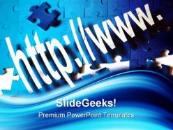 Puzzle solutions for web internet powerpoint templates and powerpoint backgrounds 0711