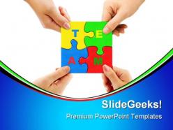 Puzzle team01 business powerpoint templates and powerpoint backgrounds 0811