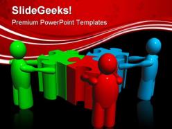 Puzzle team01 people powerpoint templates and powerpoint backgrounds 0511