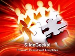 Puzzle team teamwork business powerpoint templates and powerpoint backgrounds 0411