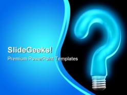 Query bulb business powerpoint templates and powerpoint backgrounds 0811