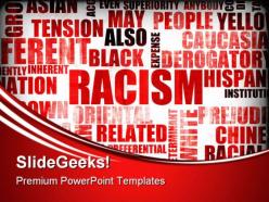 Racism words global powerpoint templates and powerpoint backgrounds 0411