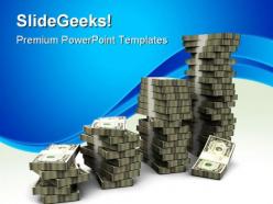 Raising money stacks finance powerpoint templates and powerpoint backgrounds 0711