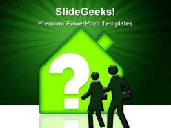 Real estate with question people powerpoint templates and powerpoint backgrounds 0811