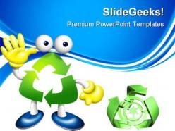 Recycle boy environment powerpoint templates and powerpoint backgrounds 0811