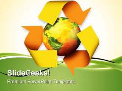 Recycle globe powerpoint templates and powerpoint backgrounds 0811
