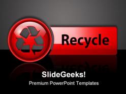 Recycle icon button symbol powerpoint templates and powerpoint backgrounds 0711