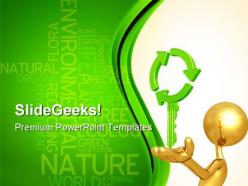 Recycling Key Nature PowerPoint Templates And PowerPoint Backgrounds 0911