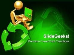 Recycling Online Networking Internet PowerPoint Templates And PowerPoint Backgrounds 0711