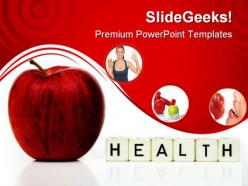 Red Apple Health PowerPoint Templates And PowerPoint Backgrounds 0211