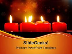 Red candles beauty powerpoint templates and powerpoint backgrounds 0711