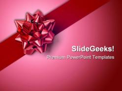 Red gift wrap bow beauty powerpoint templates and powerpoint backgrounds 0411