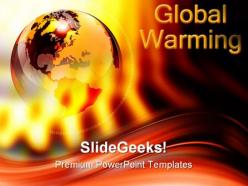Red hot world globe powerpoint templates and powerpoint backgrounds 0711