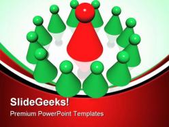 Red leader of management leadership powerpoint templates and powerpoint backgrounds 0811