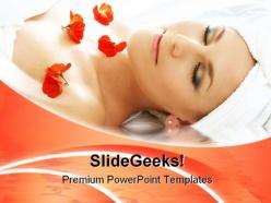 Red petals spa with water beauty powerpoint templates and powerpoint backgrounds 0311