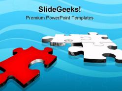 Red puzzle solution business powerpoint templates and powerpoint backgrounds 0711