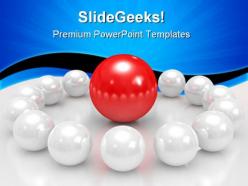 Red sphere leadership powerpoint templates and powerpoint backgrounds 0811