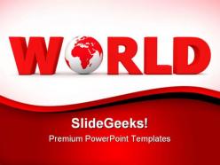 Red world global powerpoint templates and powerpoint backgrounds 0711