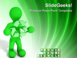 Reduce reuse recycle environment powerpoint templates and powerpoint backgrounds 0811