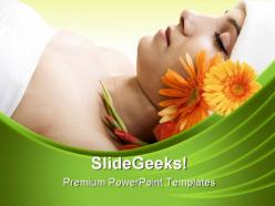 Resting in spa beauty powerpoint templates and powerpoint backgrounds 0311
