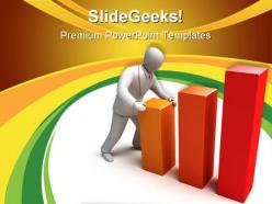 Rising graph business powerpoint templates and powerpoint backgrounds 0911
