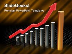 Rising profit business powerpoint templates and powerpoint backgrounds 0711