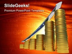 Rising stocks value finance powerpoint templates and powerpoint backgrounds 0811