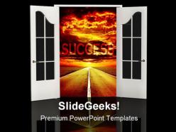 Road of success business powerpoint templates and powerpoint backgrounds 0511