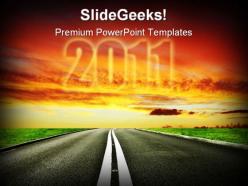 Road to ahead2011 future powerpoint templates and powerpoint backgrounds 0211