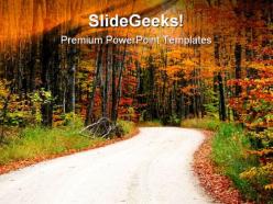 Road to forest nature powerpoint templates and powerpoint backgrounds 0811