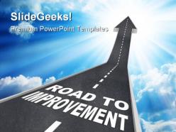 Road to improvement success powerpoint templates and powerpoint backgrounds 0111