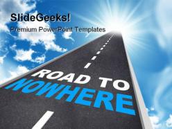 Road to nowhere travel powerpoint templates and powerpoint backgrounds 0111