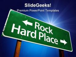 Rock hard place symbol powerpoint templates and powerpoint backgrounds 0811