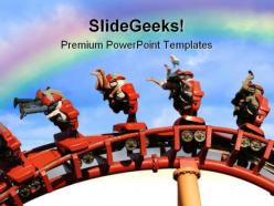 Roller coaster holidays powerpoint templates and powerpoint backgrounds 0111