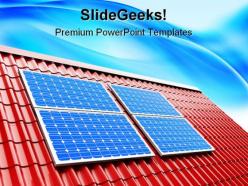 Roof solar panels technology powerpoint templates and powerpoint backgrounds 0211