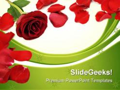 Rose border beauty powerpoint templates and powerpoint backgrounds 0711