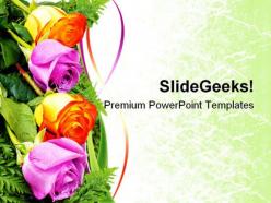 Roses beauty powerpoint templates and powerpoint backgrounds 0611