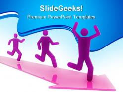 Running people success powerpoint templates and powerpoint backgrounds 0811